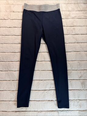 Splits 59  Premium Athletic Leggings in Black with gray waistband, Small